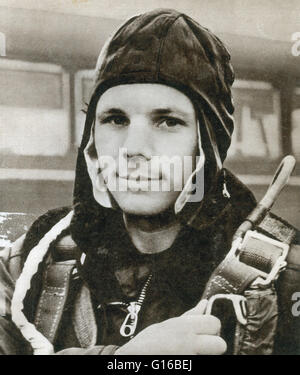 Yuri Alekseyevich Gagarin (9. März 1934 - 27. März 1968) war ein sowjetischer Pilot und Kosmonaut. Nach seinem Abschluss an einer Fachschule im Jahre 1955, wurde er von der sowjetischen Armee eingezogen und an der ersten Tschkalow Air Force Pilot School. Im Jahre 1960, nach viel se Stockfoto