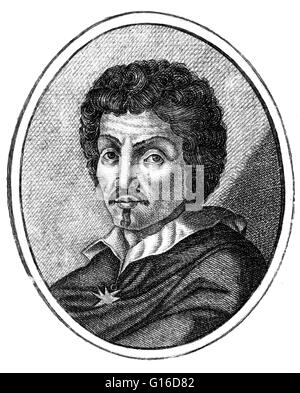 Michelangelo Merisi (oder Amerighi) da Caravaggio (29 September 1571 - 18. Juli 1610) war ein italienischer Künstler. Seine Gemälde, die eine realistische Beobachtung des menschlichen Zustandes, körperliche und emotionale, mit einem dramatischen Einsatz von Licht zu verbinden, hatte ein format Stockfoto