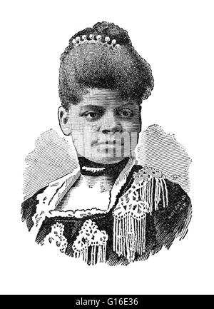 Ida B. Wells (16. Juli 1862 - 25. März 1931) war ein afrikanisch-amerikanischer Journalist, Zeitungsverleger, Suffragette, Soziologe und Aktivist. Sie war auch ein Führer der Anti-lynchen Kampagne. Am 4. Mai 1884, ein Zugführer bitten sie, ihren Sitzplatz zu geben ein Stockfoto