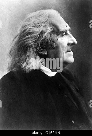 Franz Liszt (22. Oktober 1811 - 31. Juli 1886) war ein ungarischer Komponist, Pianist, Dirigent, Wohltäter und Lehrer. Liszt war für seine virtuosen Fähigkeiten im Laufe des 19. Jahrhunderts in Europa bekannt als Pianist, der technisch fortschrittlichste Pianist seine AG Stockfoto