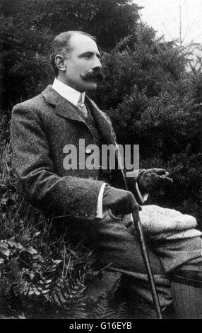 Edward William Elgar (2. Juni 1857 - 23. Februar 1934) war ein englischer Komponist, der viele von deren Werke der britischen und internationalen klassischen Konzertrepertoire eingegeben haben. Obwohl Elgar oft als typisch englische Komponist, der Großteil seiner Mus gilt Stockfoto