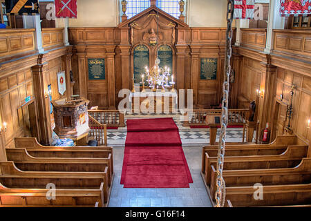 Innenraum der Haupthalle in der St. Andrews church Stockfoto