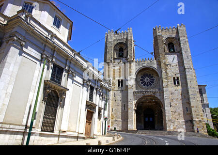 Kathedrale Santa Maria Maior de Lisboa (auch bekannt als Se de Lisboa). Die älteste und die berühmte Kirche von Lissabon, Portugal Stockfoto