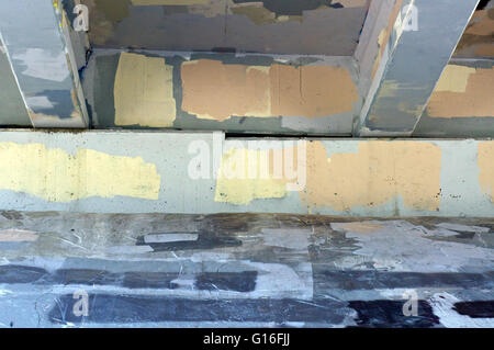 Über alte schmutzige Mauer, urban hip Hop Graffiti Hintergrund graue