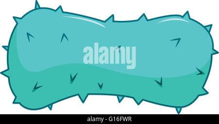 Blaue Bakterien mit Spitzen-illustration Stock Vektor