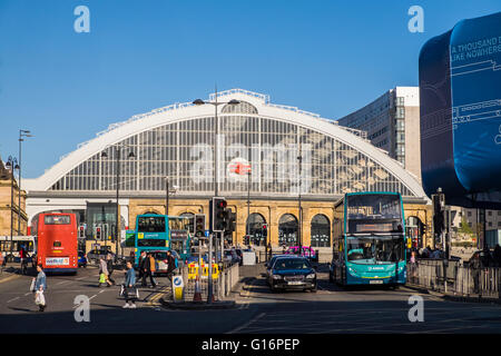 Lime Street Railway Station, Liverpool, Merseyside, England, Großbritannien Stockfoto