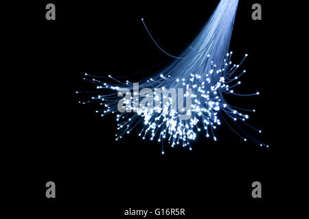 Fiber-Optics 3d Hintergrundbild Stockfoto