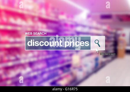 Günstige Preise - Websuche bar Glossarbegriff im internet Stockfoto