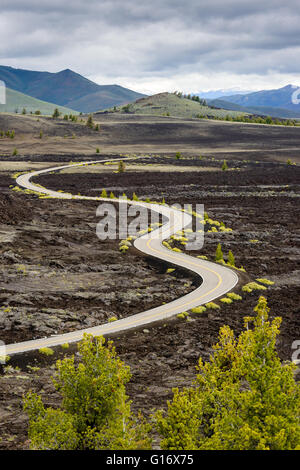 Krater des Moon Nationalmonument and Preserve Stockfoto