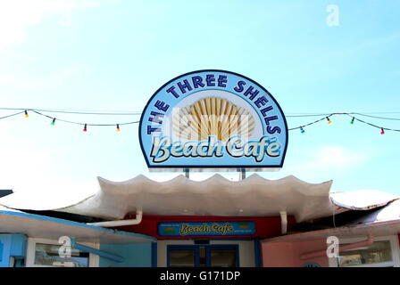 Die drei Muscheln Strand Cafe, Southend On Sea Stockfoto