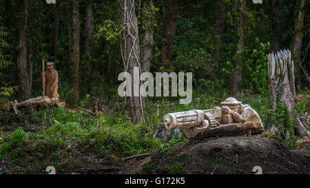 Die Rozelle Erinnerung Woodland in Ayr, Schottland. Die Gärten wurden im Rahmen der 1. Weltkrieg hundertjährigen Erinnerungen geschaffen. Stockfoto