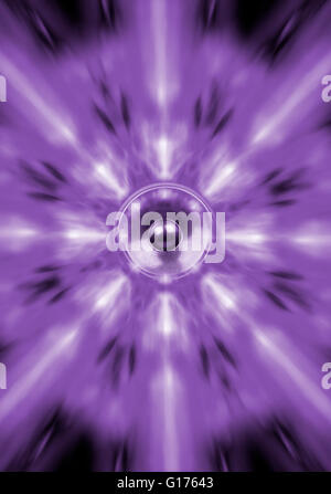 Gespiegelte blaue Formen vor einem hellen Hintergrund braun Stockfoto