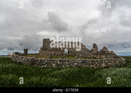 Teampull Na Trianaid oder Trinity Tempel, Carinish, North Uist, Schottland. Stockfoto