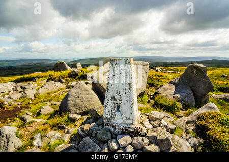 Gipfel des Wolfhole Crag Bowland Fells Lancashire England Stockfoto