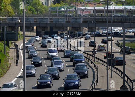 Stau, Stadtautobahn A 100, Wilmersdorf, Berlin, Deutschland Stockfoto