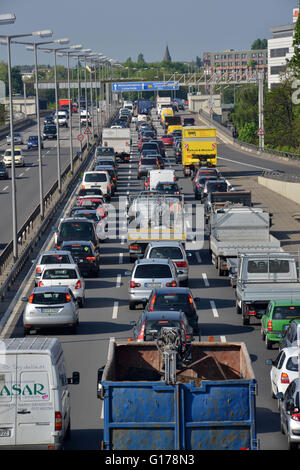 Stau, Stadtautobahn A 103, Steglitz, Berlin, Deutschland Stockfoto