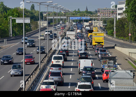 Stau, Stadtautobahn A 103, Steglitz, Berlin, Deutschland Stockfoto