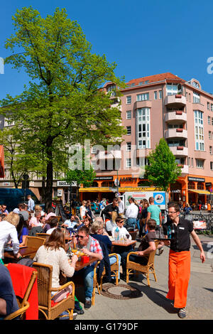 Cafe, Winterfeldtplatz, Schöneberg, Berlin, Deutschland / Schöneberg Stockfoto