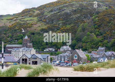 Eine Ansicht vom Strand in Nord-Wales Barmoth Stockfoto