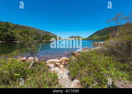 Jordan Pond im Acadia National Park, Maine Stockfoto