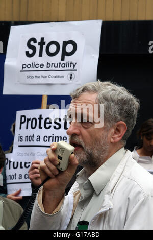 Jeremy Corbyn MP anti-Polizei-Brutalität-Protest in London anlässlich Stockfoto