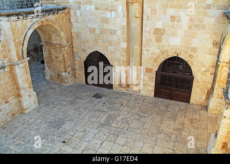 Im Inneren der Golden Gate auch bekannt als das Osttor aus dem Tempelberg im alten Jerusalem, Israel. Stockfoto