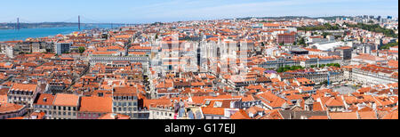 Lissabon Altstadt Panorama Stockfoto