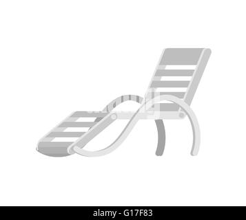 Chaiselongue aus Holz Strand Stock Vektor