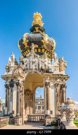 Kronentor am Dresdner Zwinger, Deutschland Stockfoto