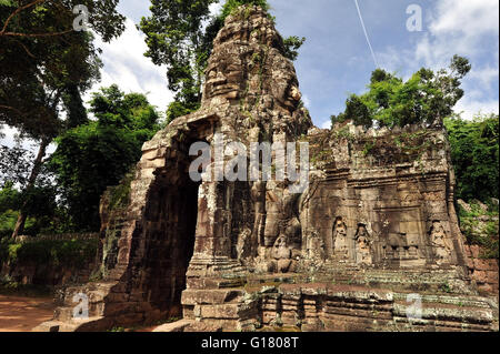 Angkor Thom, befindet sich im heutigen Kambodscha, war die letzte und beständigsten Hauptstadt des Khmer-Reiches. Stockfoto