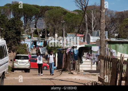 IMIZAMO YETHU TOWNSHIP WESTERN CAPE Südafrika A Gesamtansicht der Township Imizamo Yethu in Hout Bay Stockfoto