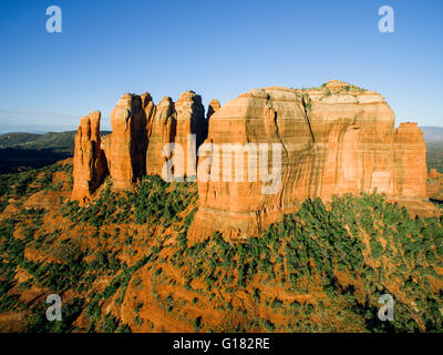 Antenne des Cathedral Rock, Sedona, Arizona Stockfoto