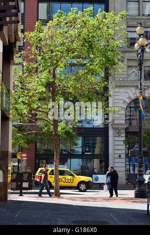 Street Scene an den Markt- und Third Street, San Francisco an einem Nachmittag im Juni Stockfoto