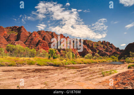 Bee Hive Formationen auf der Bungle Bungles in Western Australia Stockfoto