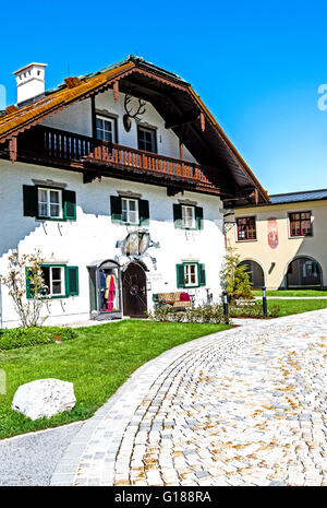 Schloss Fuschl Im Salzkammergut, Österreich, Jetzt Ein Luxushotel; Luxus Hotel Schloss Fuschl, Österreich Stockfoto