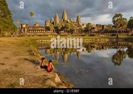 Tempel von Angkor Wat, Siem Reap, Kambodscha Stockfoto