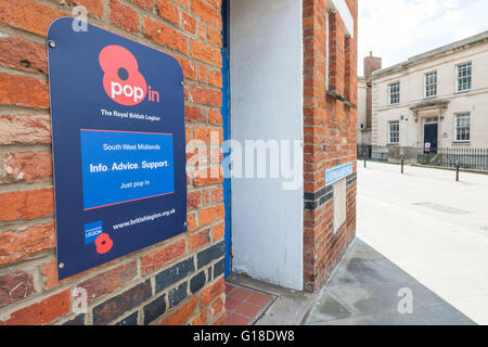 British Legion Pop im Zentrum, Ladybellegate Street, Stadtzentrum, Gloucester. VEREINIGTES KÖNIGREICH Stockfoto