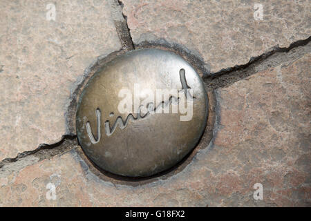 Vincent Van Gogh Trail Symbol, Saint Remy de Provence; Frankreich Stockfoto