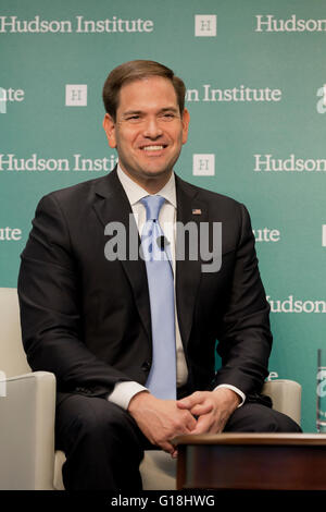 Washington, DC, USA. 10. Mai 2016. Florida Senator Marco Rubio spricht am Hudson Institute auf die Krise im Nahen Osten Stockfoto