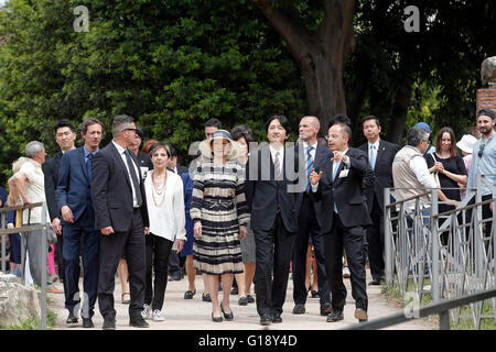 Rom 11. Mai 2016. Prinz und Prinzessin Akishino von Japan besuchen den Kaiserforen. Foto Samantha Zucchi Insidefoto Stockfoto