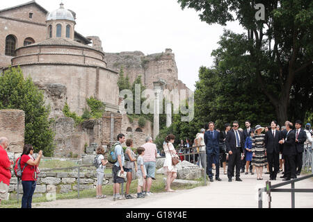 Rom 11. Mai 2016. Prinz und Prinzessin Akishino von Japan besuchen den Kaiserforen. Foto Samantha Zucchi Insidefoto Stockfoto