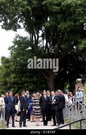 Rom 11. Mai 2016. Prinz und Prinzessin Akishino von Japan besuchen den Kaiserforen. Foto Samantha Zucchi Insidefoto Stockfoto