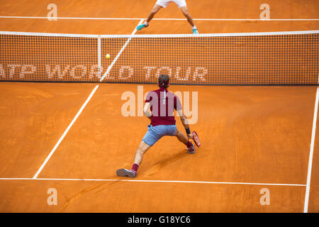 Roger Federer spielt Alexander Zverev Deutschlands in den Herren Einzel 2. Runde in der BNL Tennis-Länderspiele in Rom, 2016, Foro Italico, Rom, Italien, 05.11.16 Stockfoto