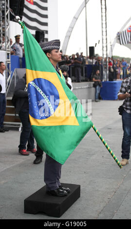 SAO PAULO, Brasilien - 11.05.2016: Graduierung 2811 Soldaten der SP PM - Polizei mit Brasilien &#39; sg Durinuring Graduierung 2.811 Soldaten PM SP im Anhembi Sambadrome statt. (Foto: Ricardo Moreira / FotoArena) Stockfoto