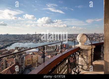 Eminonu von Galata-Turm Stockfoto