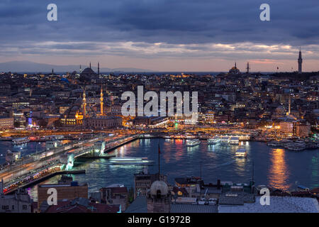 Eminonu von Galata-Turm Stockfoto