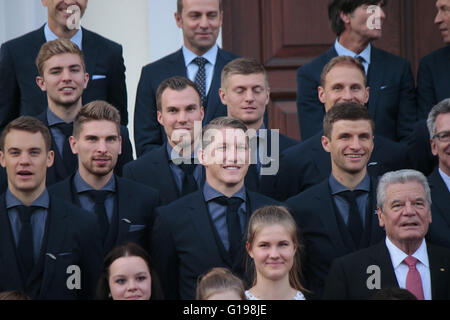 Manuel Neuel, Christoph Kramer, Ron-Robert Zieler, Kevin Grosskreutz, Hansi Flick, Bastian Schweinsteiger, Toni Kroos, Thomas Mu Stockfoto