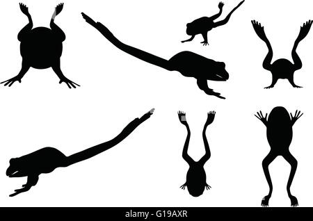 Vektorbild - Frosch Silhouette isoliert auf weißem Hintergrund Stock Vektor