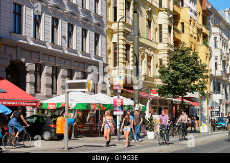 Kastanienallee, Prenzlauerberg, Berlin, Deutschland Stockfoto