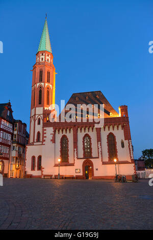 Nikolaikirche, Nikolaikirche, Romerberg, Frankfurt am Main, Hessen, Deutschland / Römerberg Stockfoto